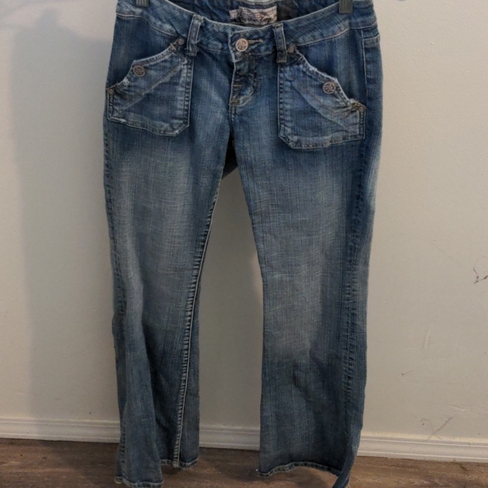 American Rag four pocket faded jeans